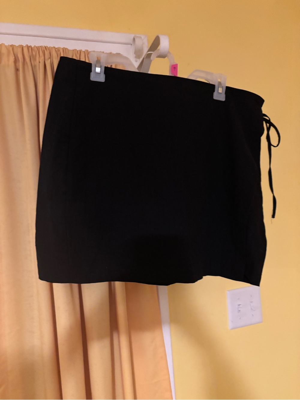 a new day Black Mini Skirt with Side Tie Detail